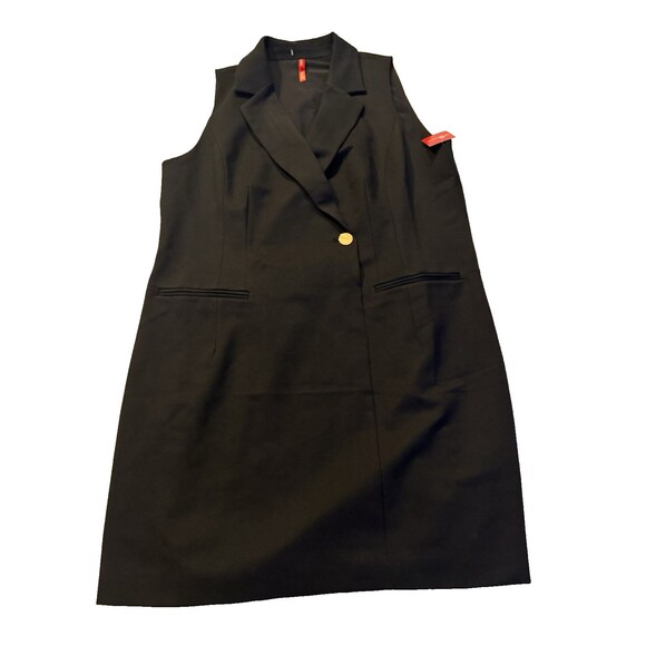 NWT Spanx 20897R Perfect Ponte Vest Mini in Classic Black Sleeveless Dress XL - Picture 1 of 15